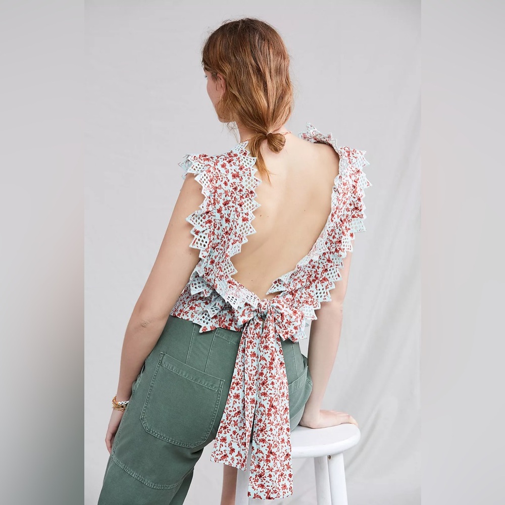 Anthropologie Trina Bow Blouse - Picture 4 of 9